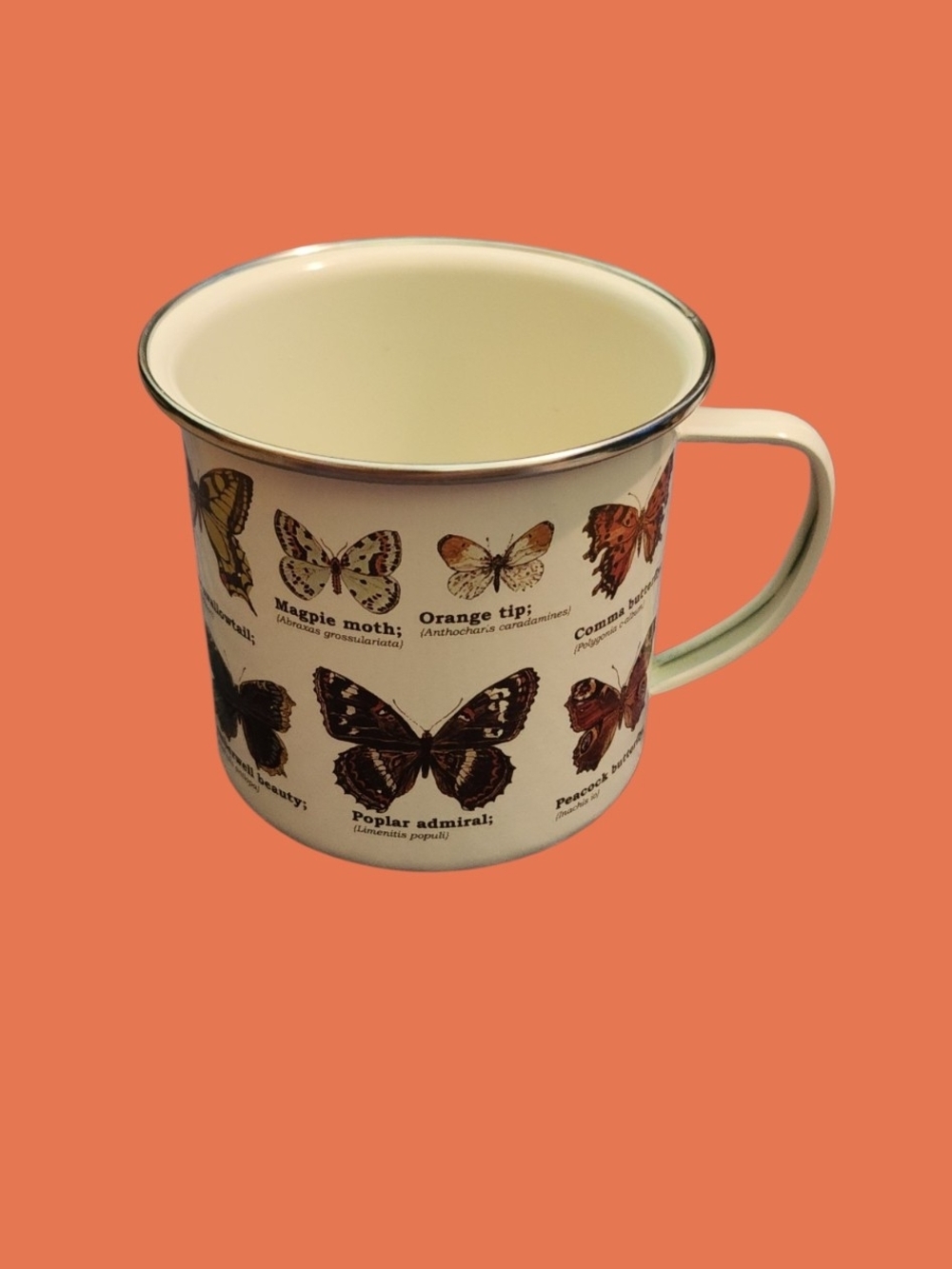 Gift Republic Butterflies Enamel 2014 Coffee Mug.  Papiliones